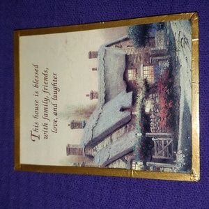 *Vintage* Thomas Kinkade "McKenna's Cottage" Mini Framed Print Magnet (1997)